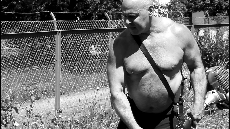 Gaybear1966: Gran barriga gay oso padrastro dotado de oso muscular trabajando...