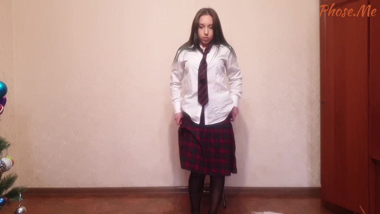 Pantyhose me porn videos: Fofa universitária Lisa modelando meia-calça diferente para uma provocação