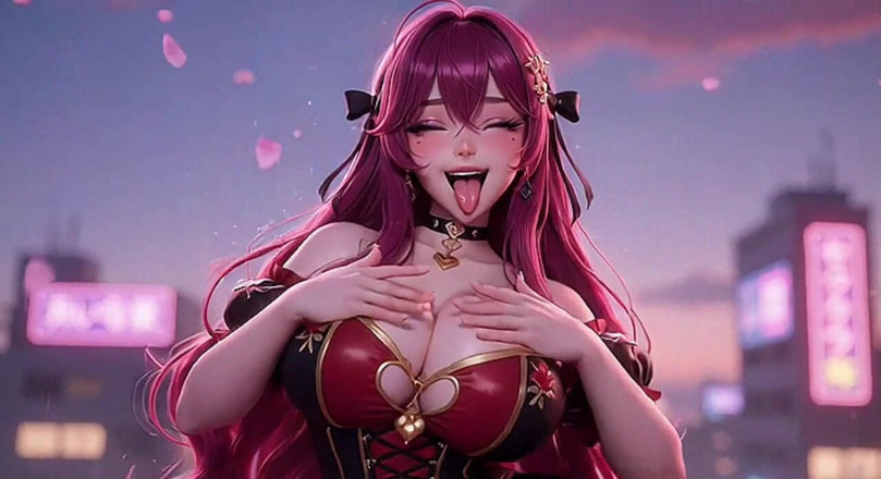 Animate golden: Thicc cô bé tóc hồng rên rỉ và tạo dáng...
