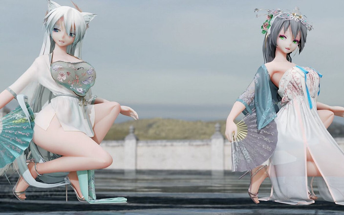 MikuMotion: Yan He Luo Tianyi는 더블의 우아한 한푸 스트립쇼로 Mingyue를 보냈습니다.