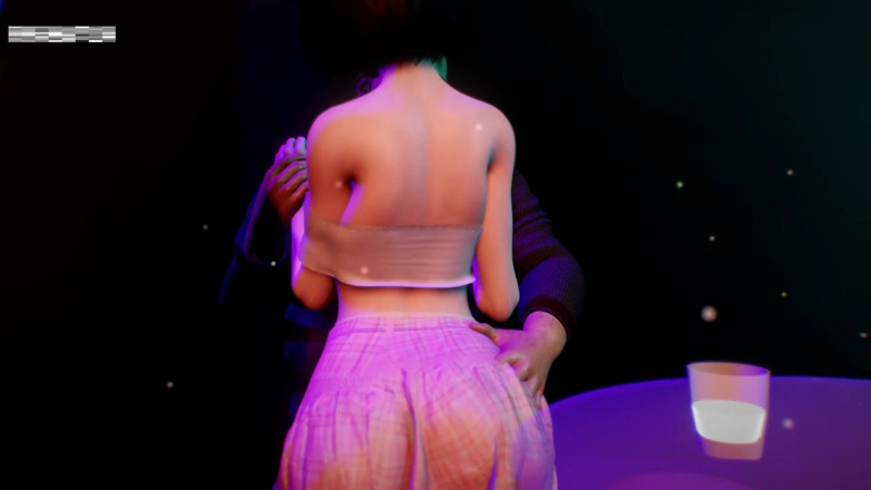 X Hentai: Une petite amie lubrique baise un inconnu dans une boîte...