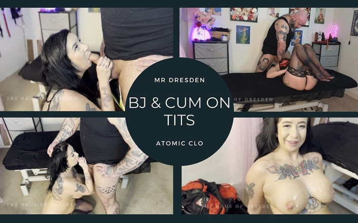 Elizabeth Dresden: Blowjob ceroboh berakhir dengan muatan besar di seluruh payudaranya
