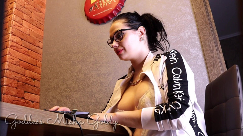 Goddess Misha Goldy: Honění, zatímco já ponižuji vás a nakupují online s vaší...