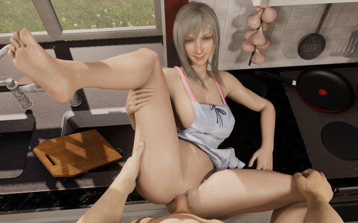 Sex-wiz: Homemade - rekaman seks tante seksi di dapur| Final Fantasy Hentai...