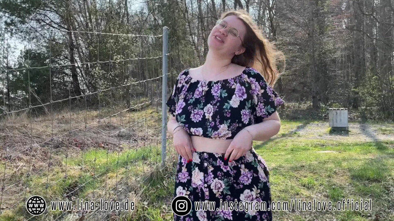 LinaLove_: 18yo German Teen Fucked First Time Outdoor