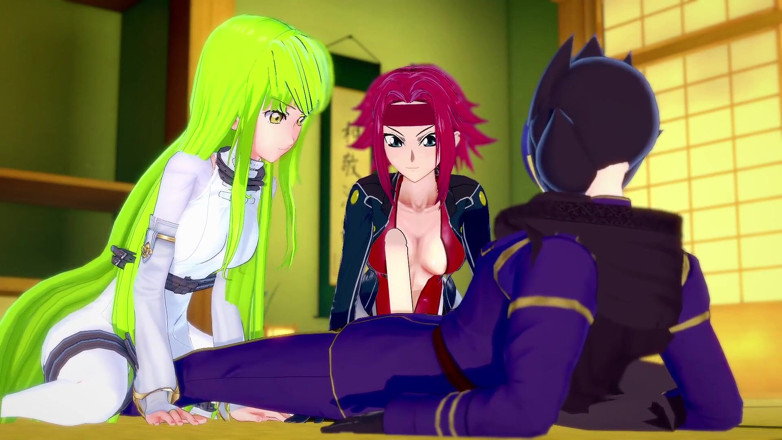 Wraith ward: CC dan kallen bersenang-senang sama lelouch: code geass parodi