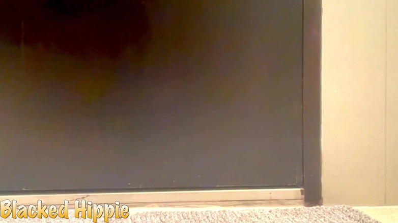 Blacked Hippie: BBC quick fap mit großem schwarzem schwanz
