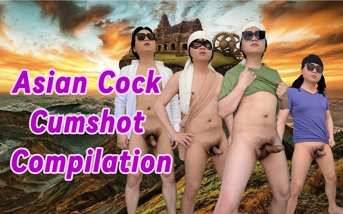 Great J: Het asiatisk kuk närbild spermasprut samlingsvideo