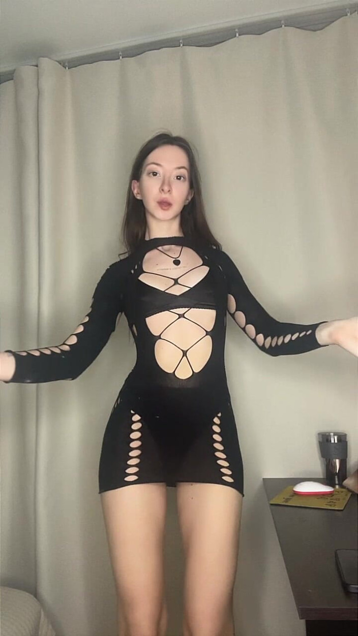 Holy Harlot: Worship Giantess Body in Sexy Nylon Dress