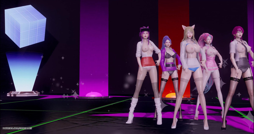 3D-Hentai Games: Chung Ha - tarian erotis 3D Seraphine KDA 3D