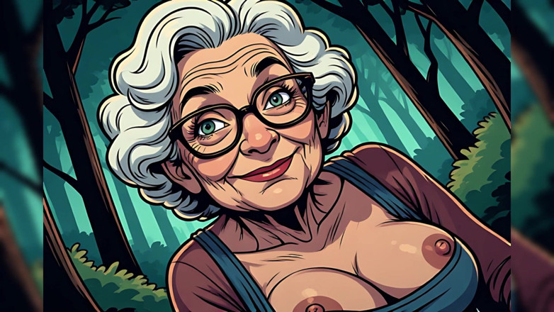 AI Porn: Oben-ohne-cartoon-omas