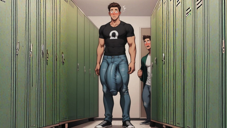 AI gay porn: Kontol lebih besar dari tubuh, kontol besar, bokep hiper bulge...