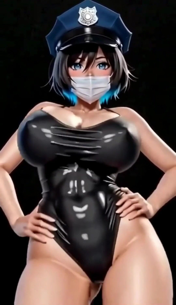 Hot girl dancing: Bara en polis studsar röv, Ai animation
