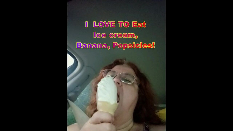 BBW nurse Vicki adventures with friends: 나는 아이스크림, 바나나와 아이스 캔들 Yum을 사랑 해요