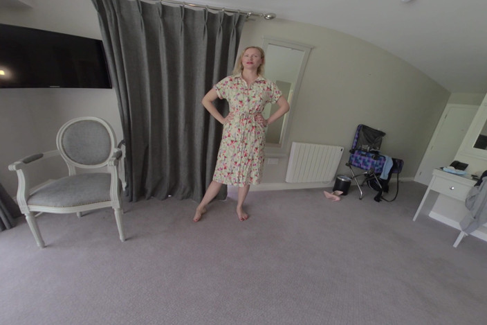BlondeHexe VR: German Blonde Catches Landlord Jerking off