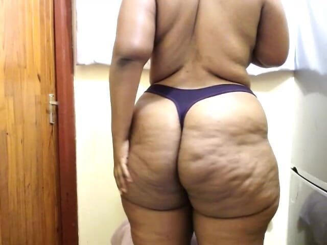 Big black clapping booties: Wichs zu meinem gigantischen arsch klatscht - komplett nackt