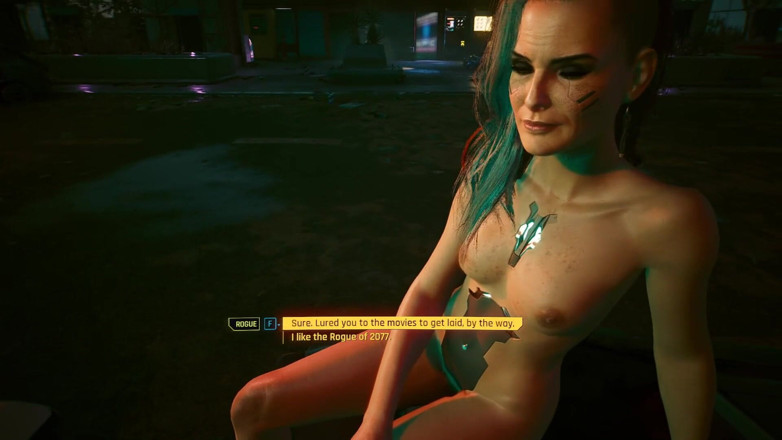 LewdArcade: Cyberpunk 2077 rogue sex scene - blistering love sex scene [18+] jogo pornô