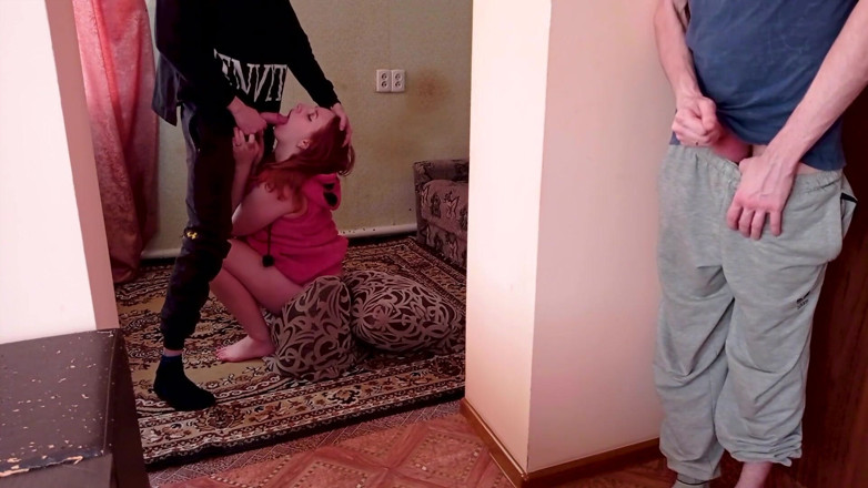 SweetAndFlow: Guy watches as lover fucks his teen girl