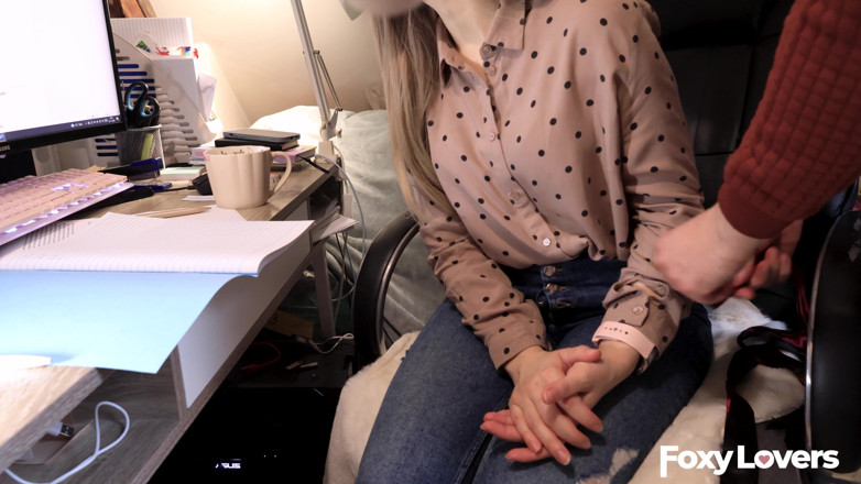 Foxy_Lovers: Sneaky Student Foot Tickle Bondage on Teacher - Secret Boquete Fantasy