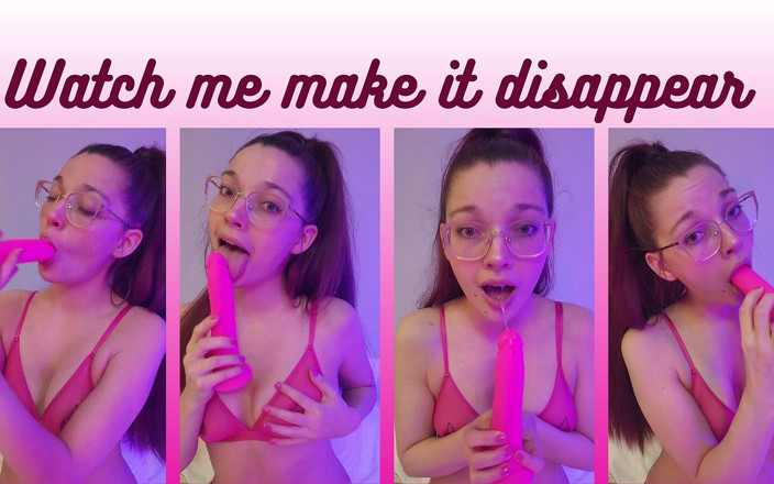 petitesubkitten: Mijn keel trainen met mijn roze dildo