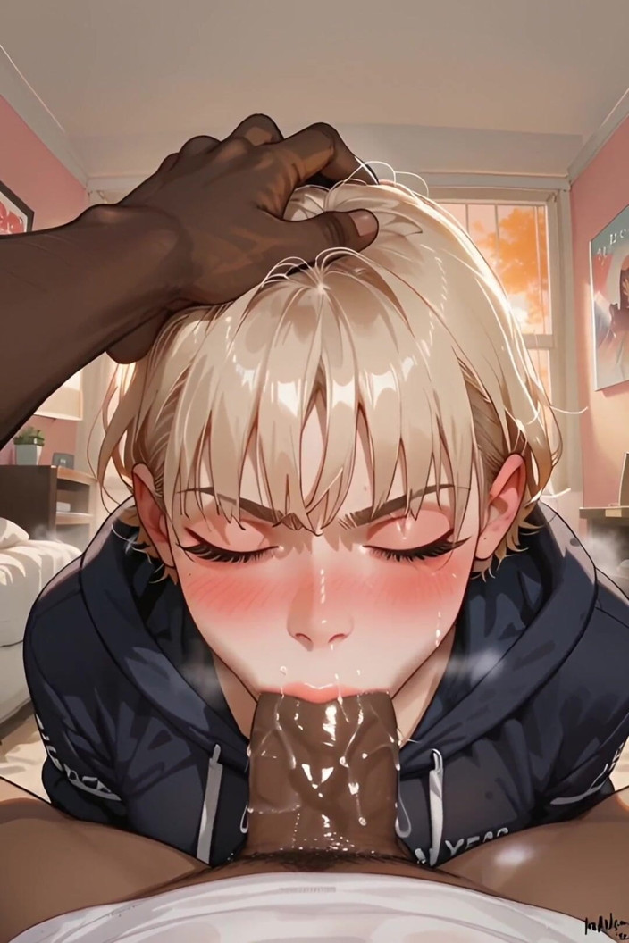 Cuteengine: Drobna laska Deepthroats Giant BBC