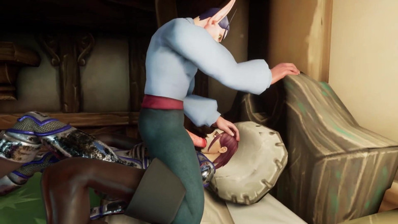 Wraith ward: Ngentot gadis penjaga di baraknya - parodi porno warcraft
