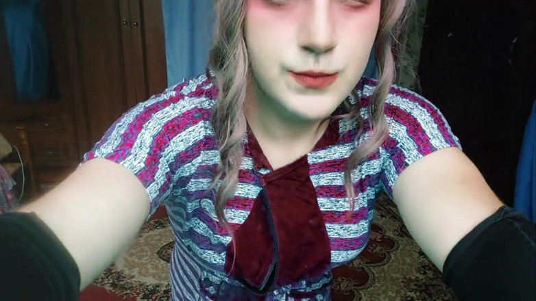 Kitty_Cross: Ateşli femboy büyük götlü kız giyinmiş sevimli model travesti kitty...
