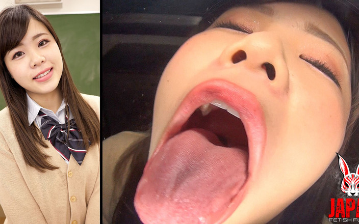 Japan Fetish Fusion: POV, baisers de langue baveux sur un verre - Reia Hoshino...