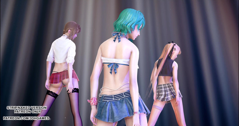 3D-Hentai Games: [MMD] Penakluk Doa Marie Rose Misaki Tamaki tarian panas 4k 60fps
