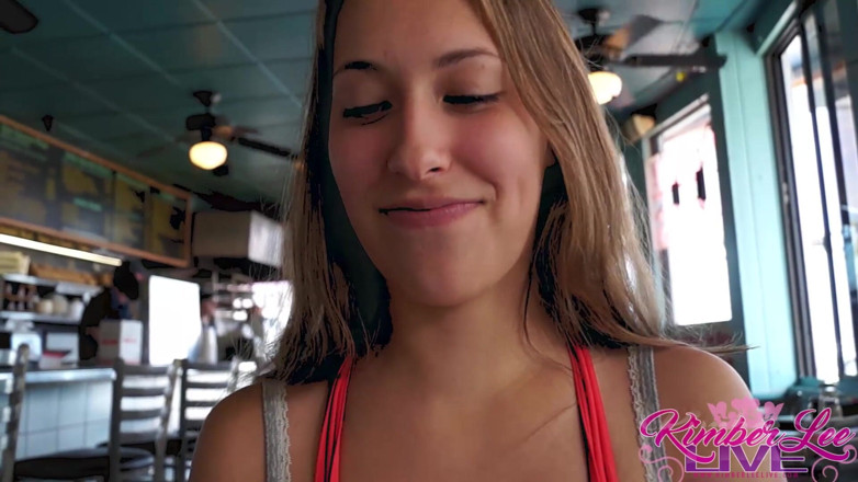 Kimber Lee: Día de Kimber Lee en la playa, mamada en coche!
