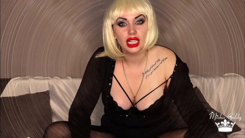 Goddess Misha Goldy: Azdıracağım ve seni tekrar tekrar reddedeceğim! Boşalmaya ramak bırakan akıl...