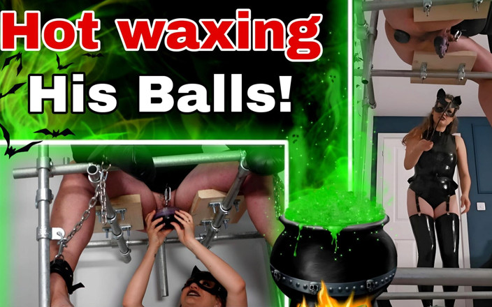 Training Zero: Hot Waxing His Balls Femdom