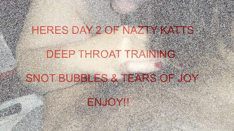 Poppiseed: Nazty Katt 2 dny tréninku hlubokého hrdla 2 Snot Bubbles Slzy