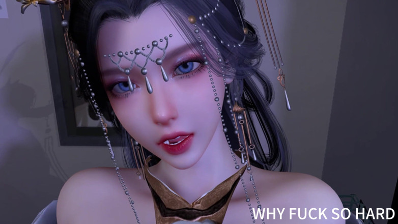 Why fuck so hard: Une jolie MILF asiatique en cosplay en 3D se fait baiser...