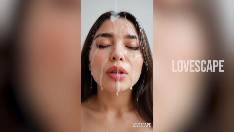 Lovescape: Si rambut coklat panas dubur berganda - besar dan raksasa putih