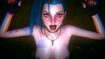 Priapus: Jinx y Vi folladas por una gran polla negra (3D)