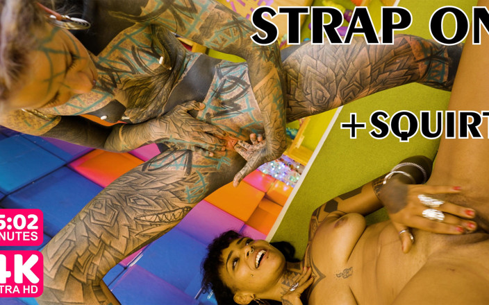Z-Filmz: Tattoo-lesben harter fick mit strap-on - Squirting und pissen