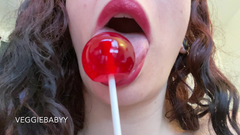 Veggiebabyy: 4k fissaggio orale lecca-lecca da vicino