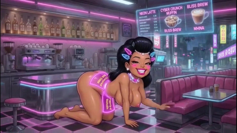 Hot girl dancing: Awek kartun lucu bertelanjang atas, Ai Animation