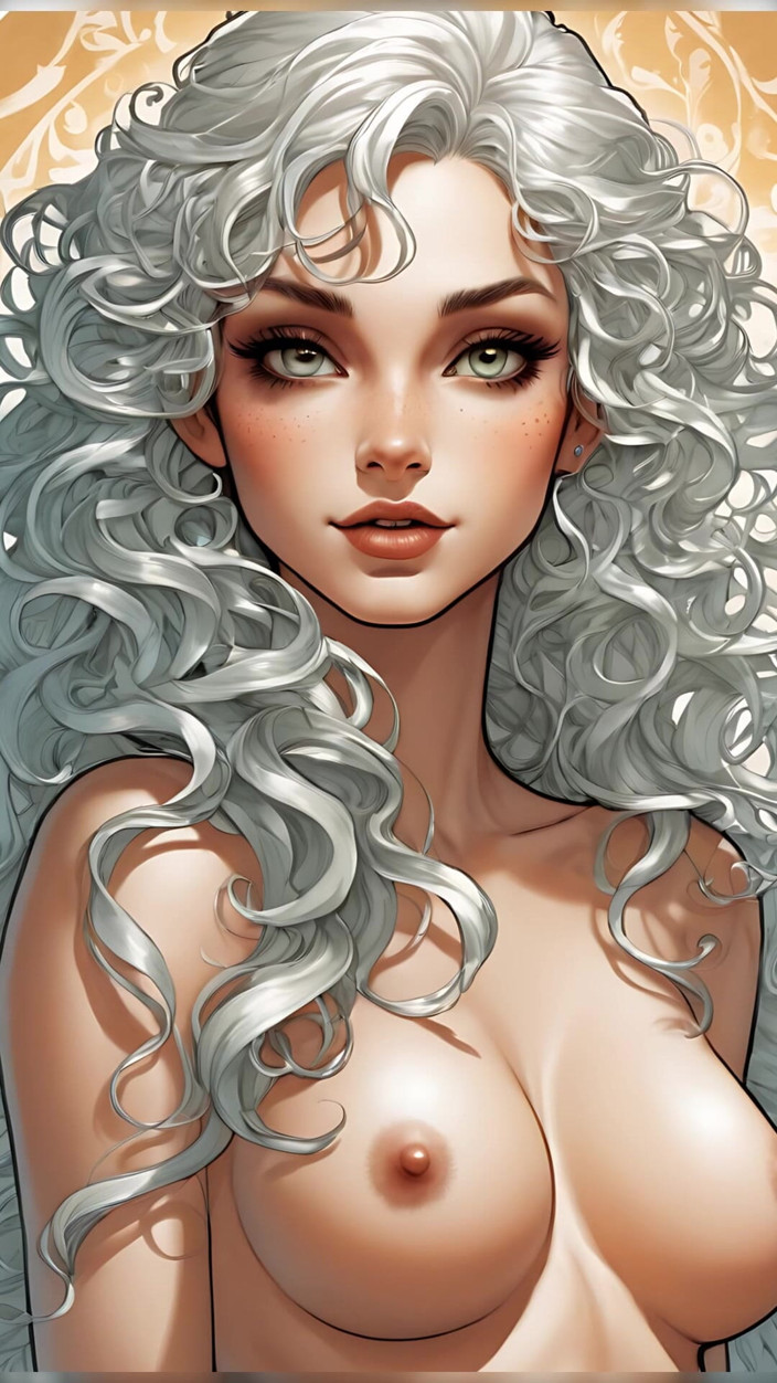 LustRender: Lustrender Comic-Stil nacktes elfenmädchen Diashow - sexy ai Fantasy Elfen muschi...