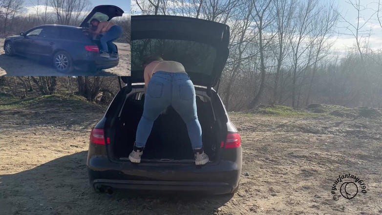 Your fantasy studio: Tremblement de voiture : une beauté rebondit en mouvement
