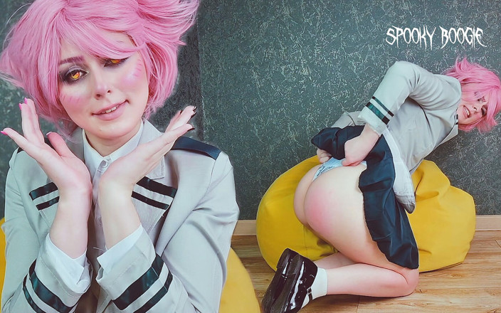 Spooky Boogie: Wedgie et fessée pour Mina Ashido