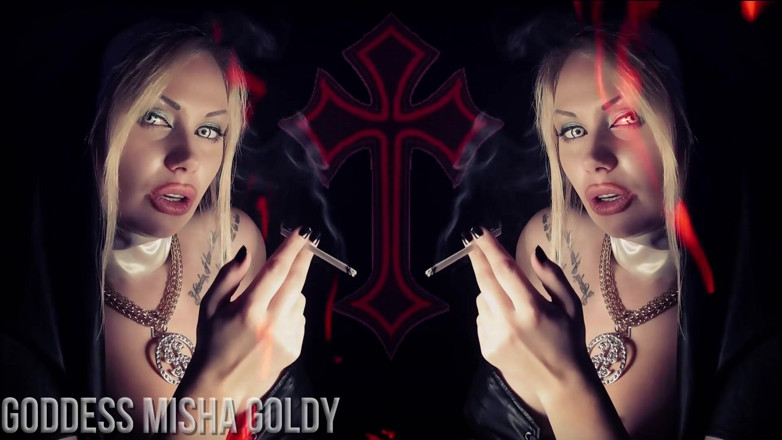 Goddess Misha Goldy: Ты будет в аду, если я твоя причина дрочить