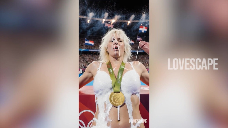 Lovescape: Gold-medal Fuck Fest - Athletes Filled Deep on the Track