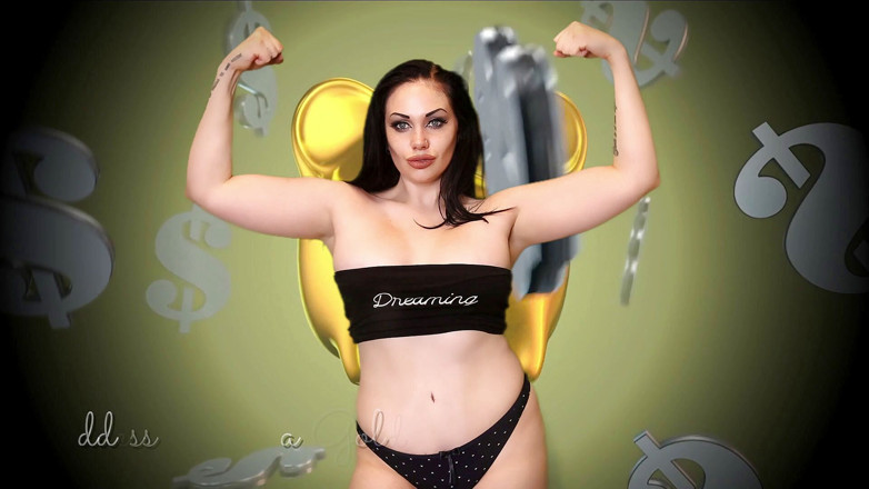 Goddess Misha Goldy: Aanbid mijn biceps en geef me al je geld!