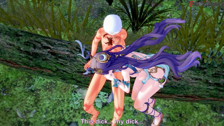 Fantasy king: Lauma sexy ahegao sex v lese - Genshin Impact
