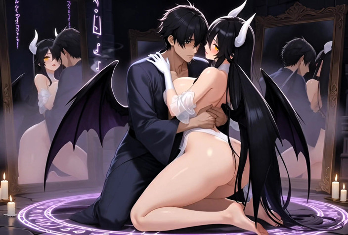 Stories&Anime: Albedo, succube, bonding, rituel magique, rituel, creampie passionné, fantasme de...