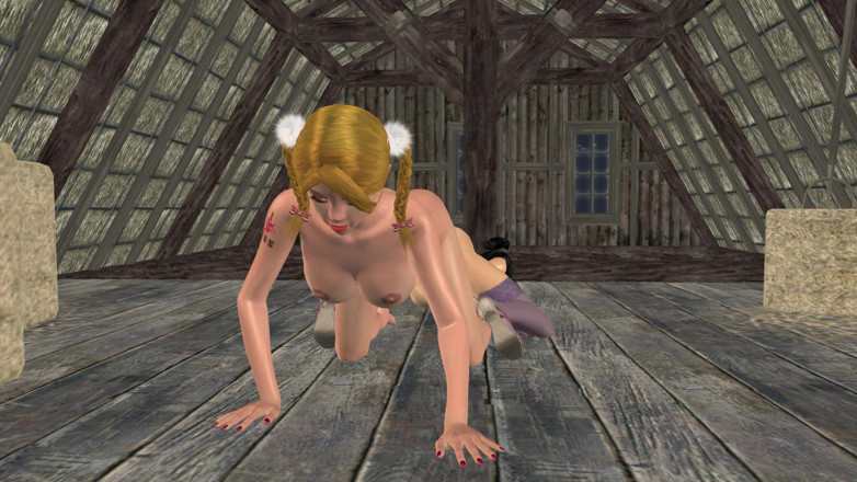 RenderLust: 3D animierte lesbische hitze: Vollbusige MILF muschi reibt &amp;doppeldildo anal hämmert...