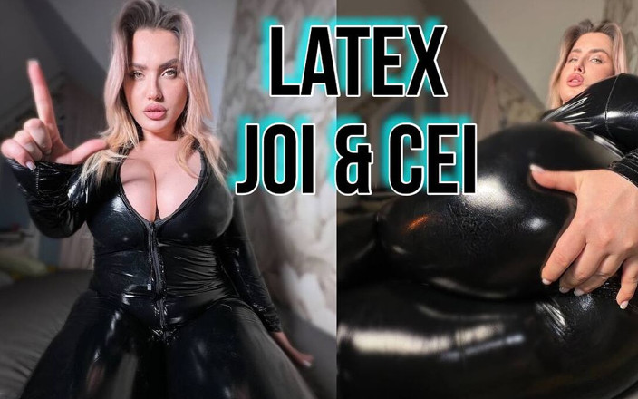 Swag Russian Panda: 흑인 라텍스 고양이 수트 JOI