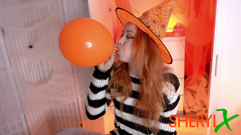 Sheryl X Sinclair: Your Wicked Wardrobe Witch Hump and Squirt on Balloons!